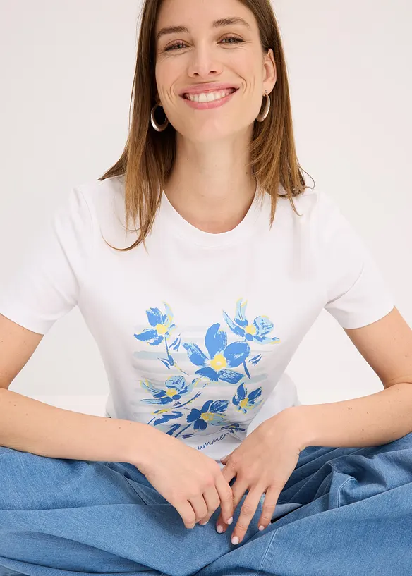 T-shirt en coton extensible, bonprix