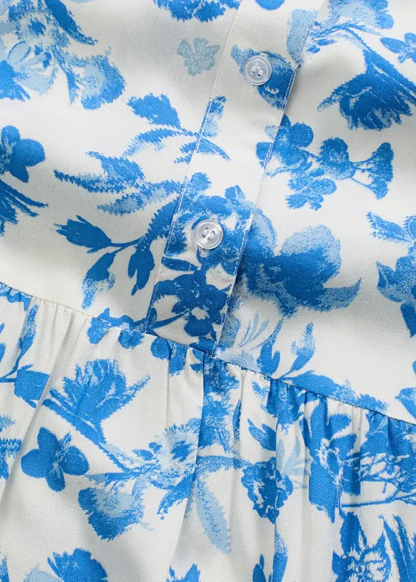 Robe à col Henley en viscose fluide, bonprix