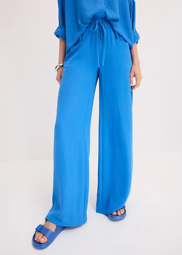 Pantalon large en cr&ecirc;pe l&eacute;ger, bonprix