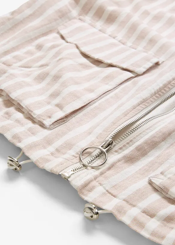 Veste style bomber, aspect lin, bonprix