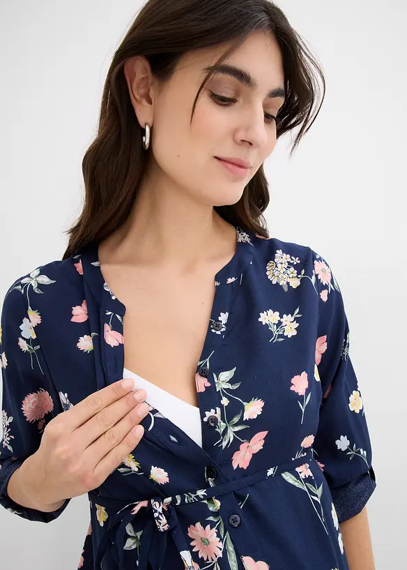 Robe blouse 2en1 de grossesse et d'allaitement en viscose, bonprix