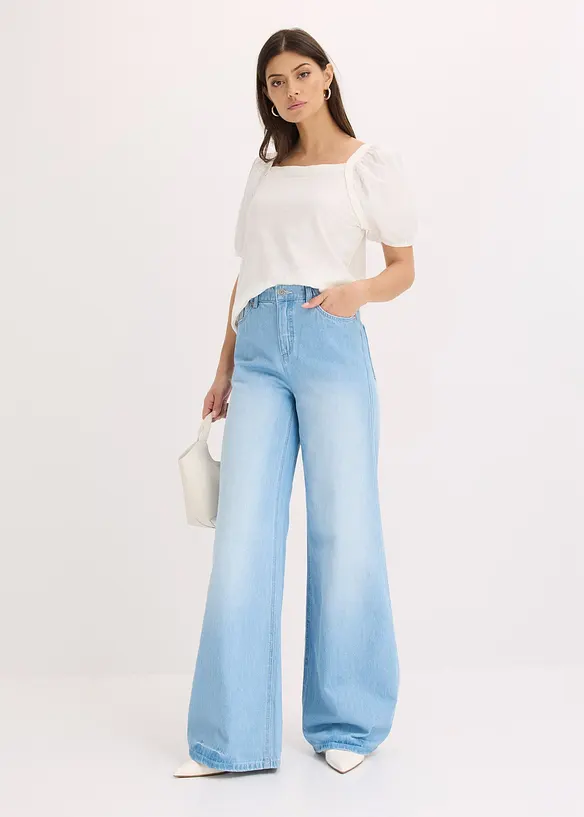 T-shirt &agrave; manches bouffantes, bonprix