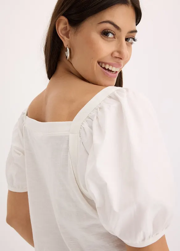 T-shirt &agrave; manches bouffantes, bonprix