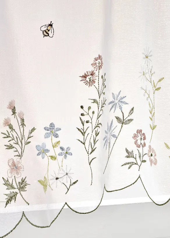 Brise-bise à broderie florale, bonprix