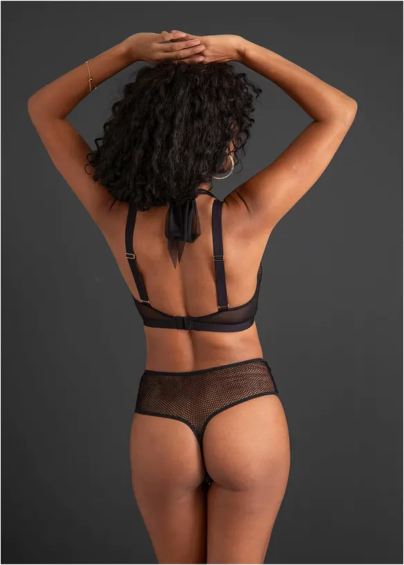 Soutien-gorge bralette et slip taille haute échancré (ens. 2 pces), bonprix