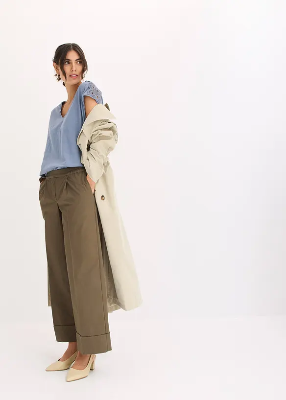 T-shirt à empiècements crochetés, bonprix