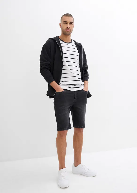 Lot de 2 bermudas en jean extensible, Regular, bonprix