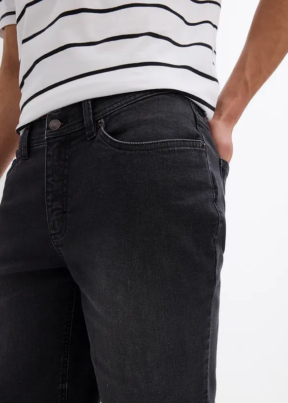 Lot de 2 bermudas en jean extensible, Regular, bonprix