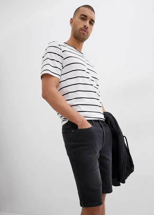 Lot de 2 bermudas en jean extensible, Regular, bonprix