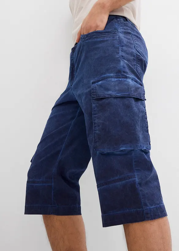 Bermuda cargo long extensible, Regular, bonprix