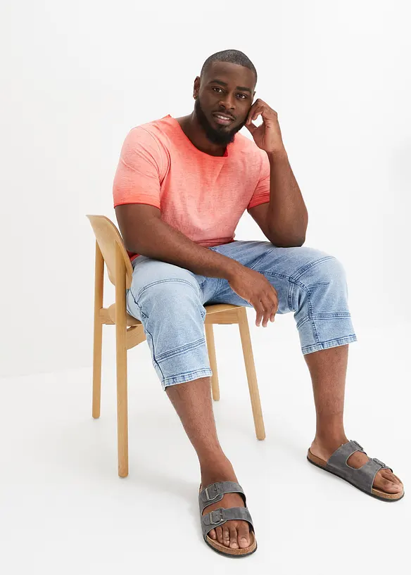 T-shirt 100% coton, aspect délavé, bonprix