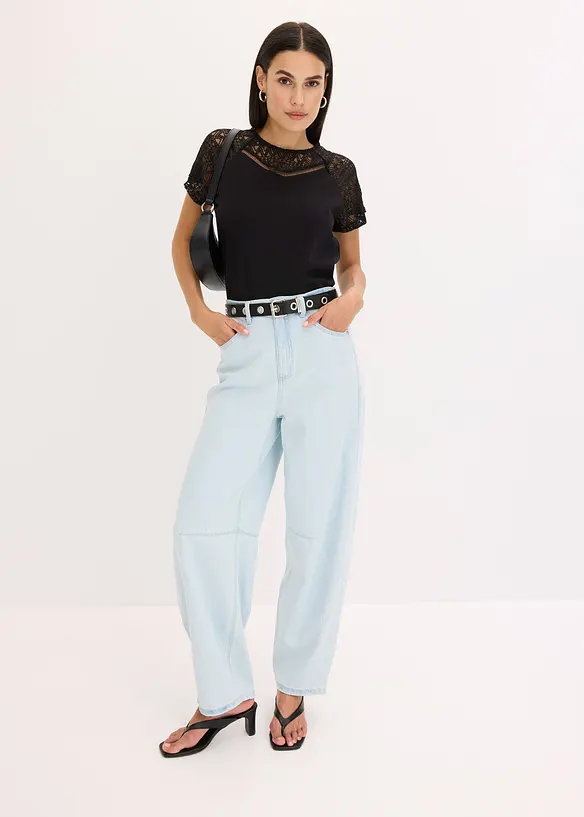 T-shirt &agrave; dentelle, bonprix