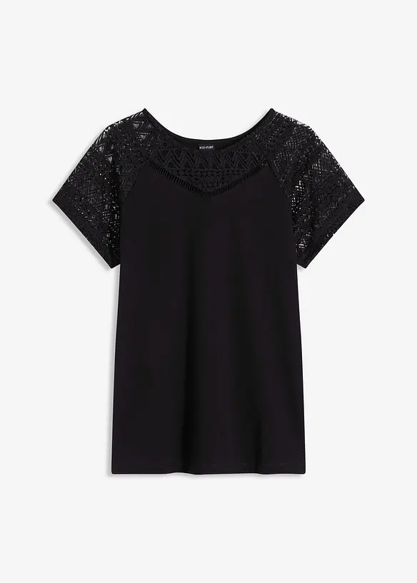 T-shirt &agrave; dentelle, bonprix