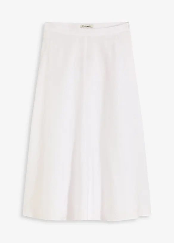 Jupe midi fluide en viscose mélangée, bonprix