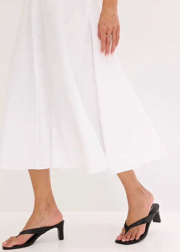 Jupe midi fluide en viscose mélangée, bonprix