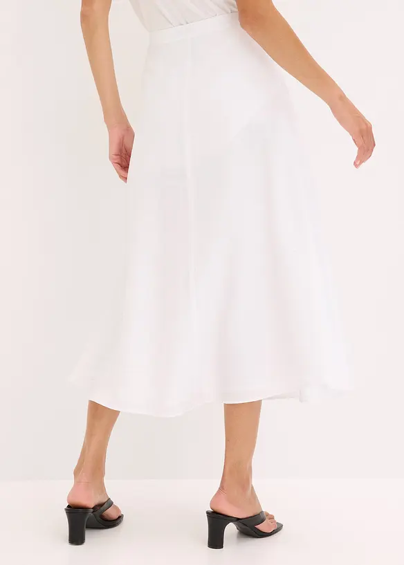 Jupe midi fluide en viscose mélangée, bonprix