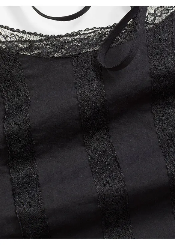 Top avec broderies anglaises 100% coton, bonprix