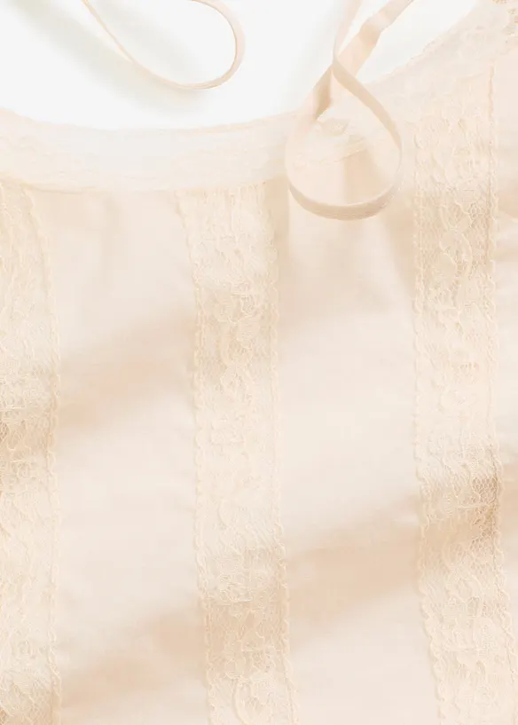 Top avec broderies anglaises 100% coton, bonprix