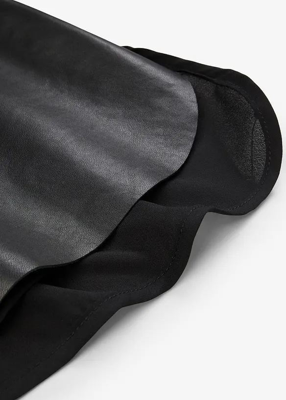 Débardeur avec devant en cuir nappa d’agneau, bonprix