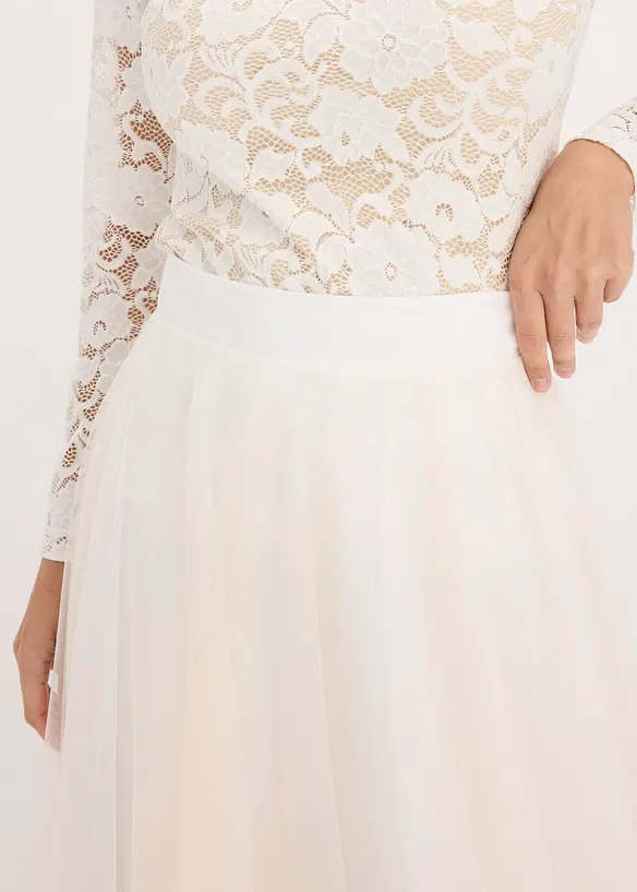 Jupe longue en tulle délicat, bonprix