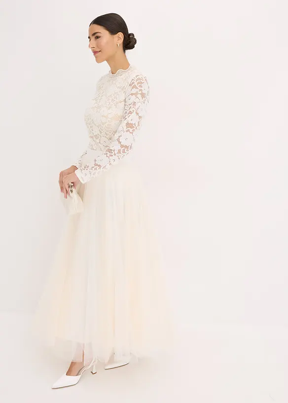 Jupe longue en tulle délicat, bonprix