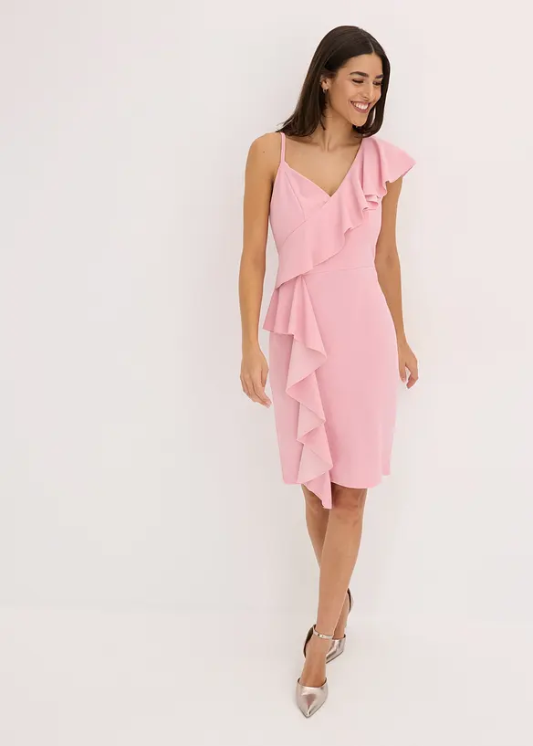 Robe ajustée en crêpe texturé, bonprix