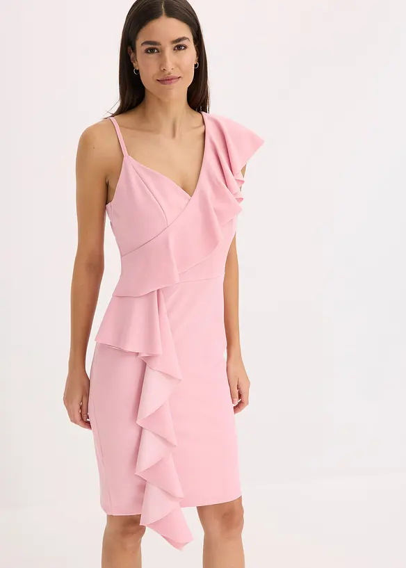 Robe ajustée en crêpe texturé, bonprix