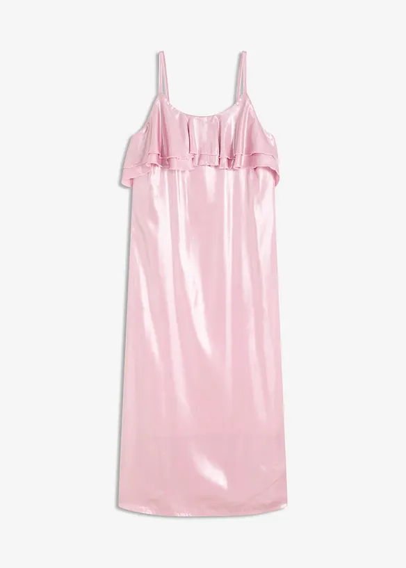Robe à fines bretelles et volants, bonprix