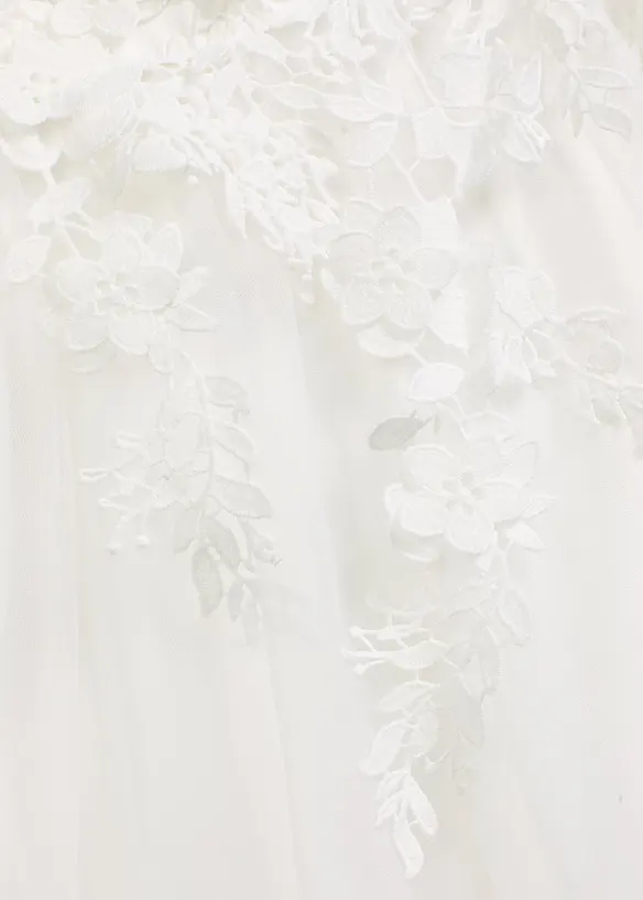 Robe de mariée en tulle délicat et dentelle, bonprix