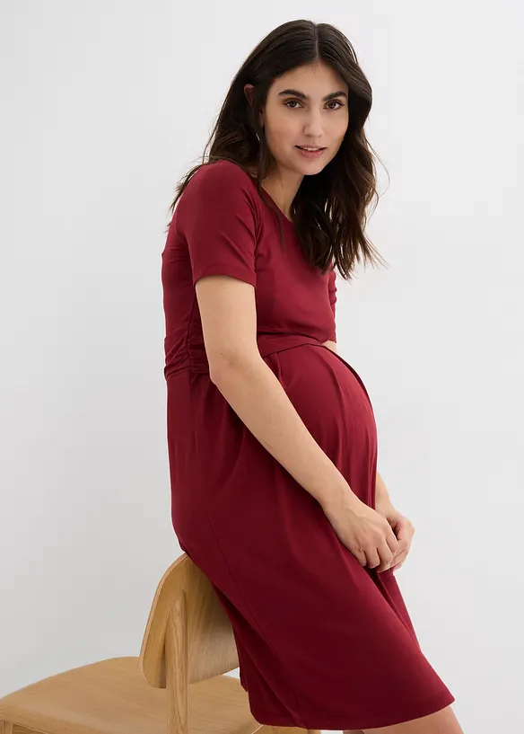 Robe de grossesse 2en1 en viscose, fonction allaitement discr&egrave;te, bonprix