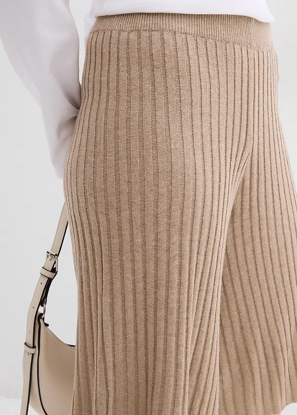 Bermuda taille haute en maille de viscose mélangée, bonprix