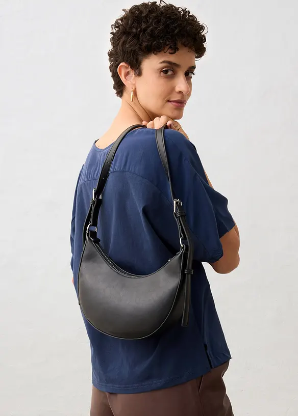 T-shirt avec soie et empiècement tissé, bonprix