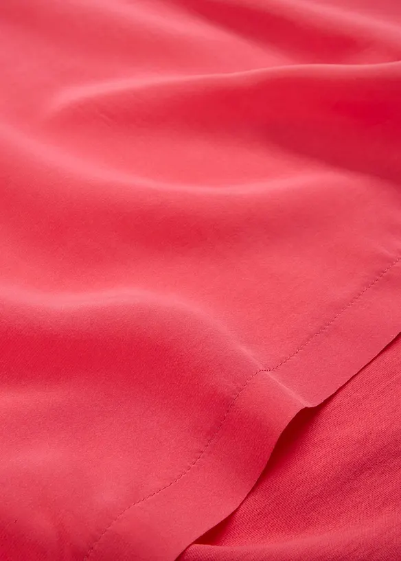 T-shirt avec soie et empi&egrave;cement tiss&eacute;, bonprix