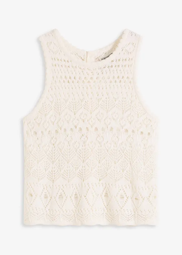 Top en maille ajourée, bonprix