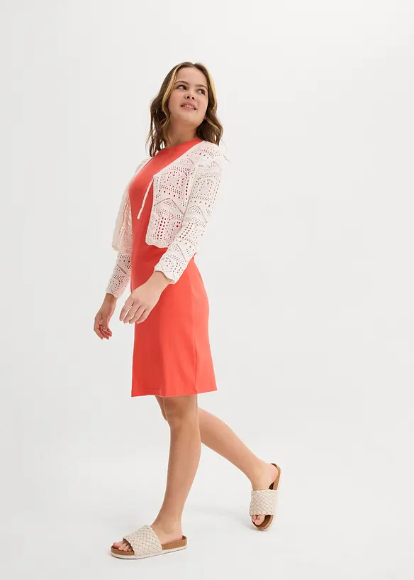 Boléro manches 3/4 en maille ajourée, bonprix