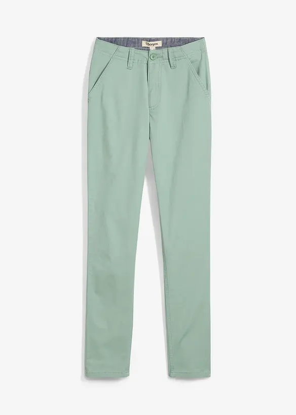 Pantalon chino en coton extensible à taille réglable, slim, bonprix