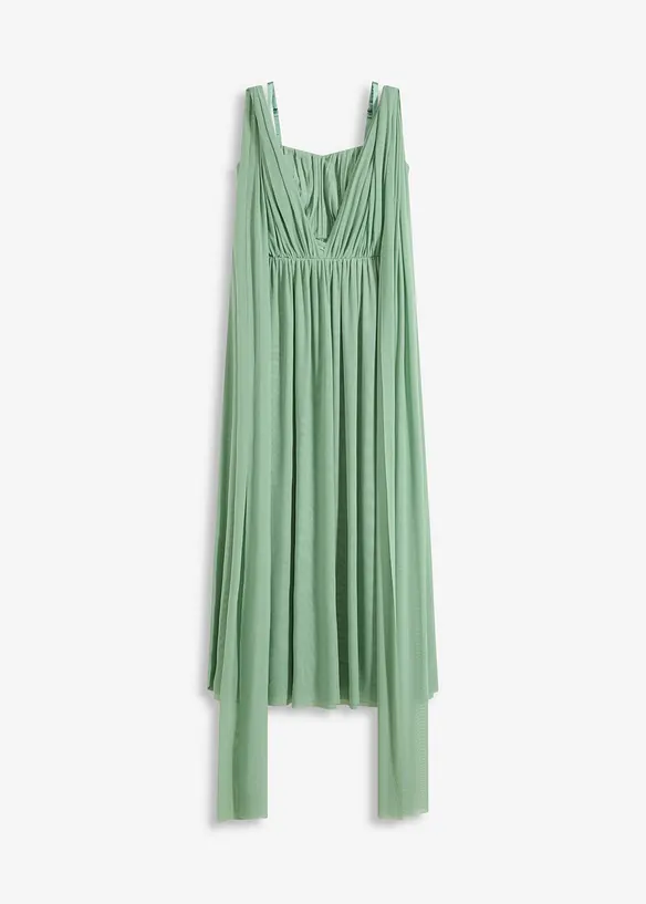 Robe longue en mesh, avec plusieurs façons de la porter, bonprix