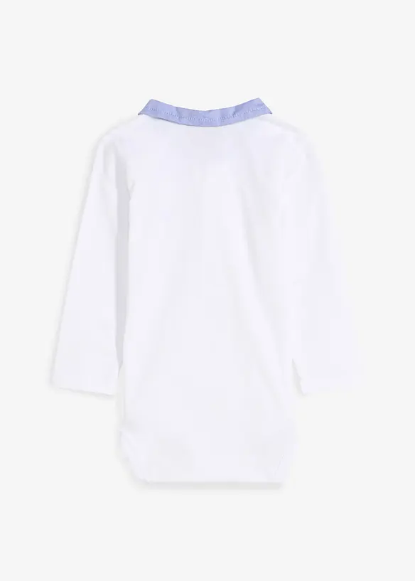 Body bébé à col chemise, 100% coton, bonprix