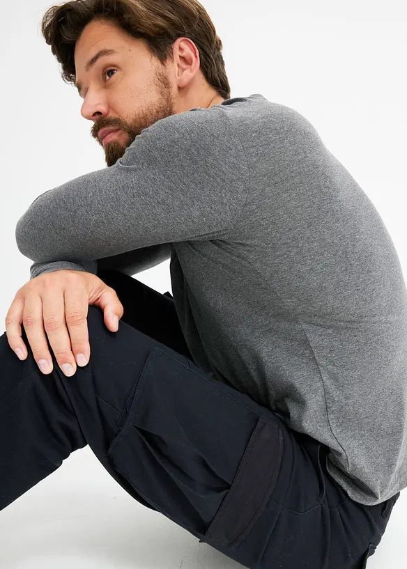 Lot de 3 T-shirts manches longues, bonprix