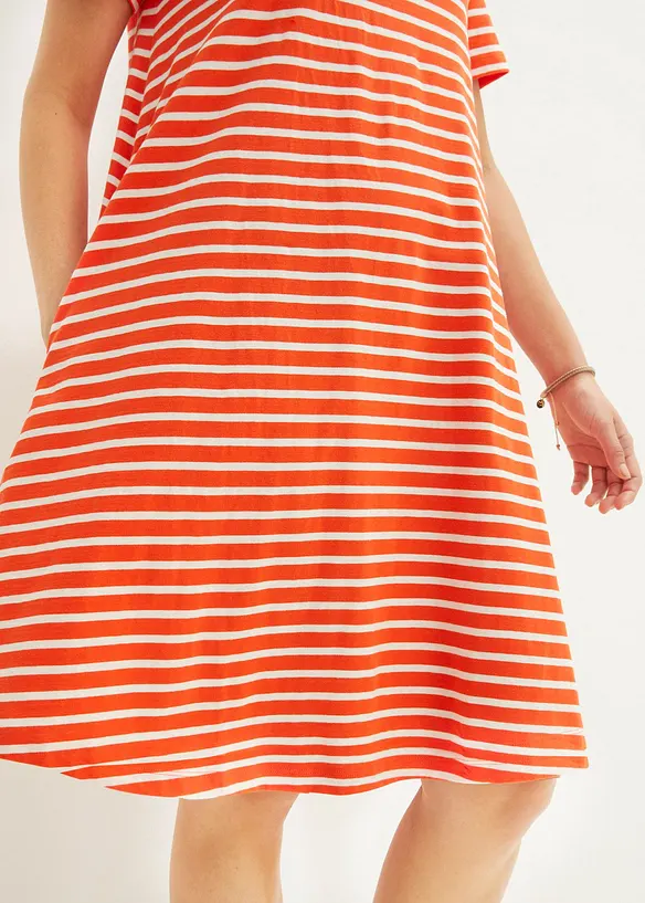 Robe fluide en coton flammé, bonprix