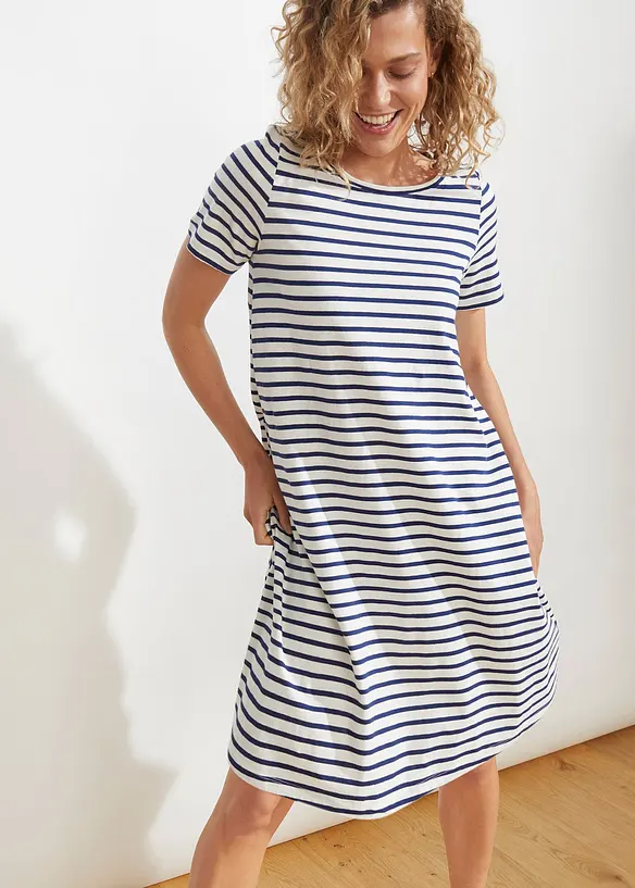 Robe fluide en coton flammé, bonprix