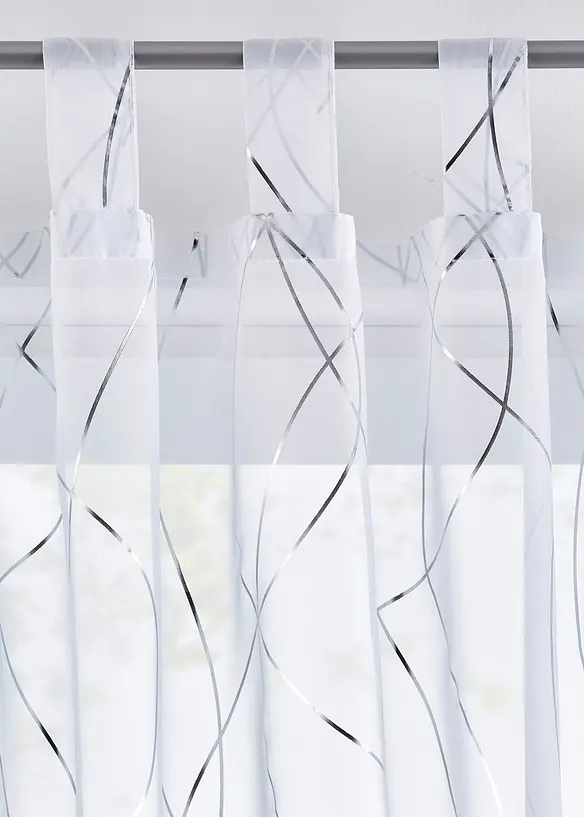 Voilage à imprimé brillant avec polyester recyclé (1 pce), bonprix