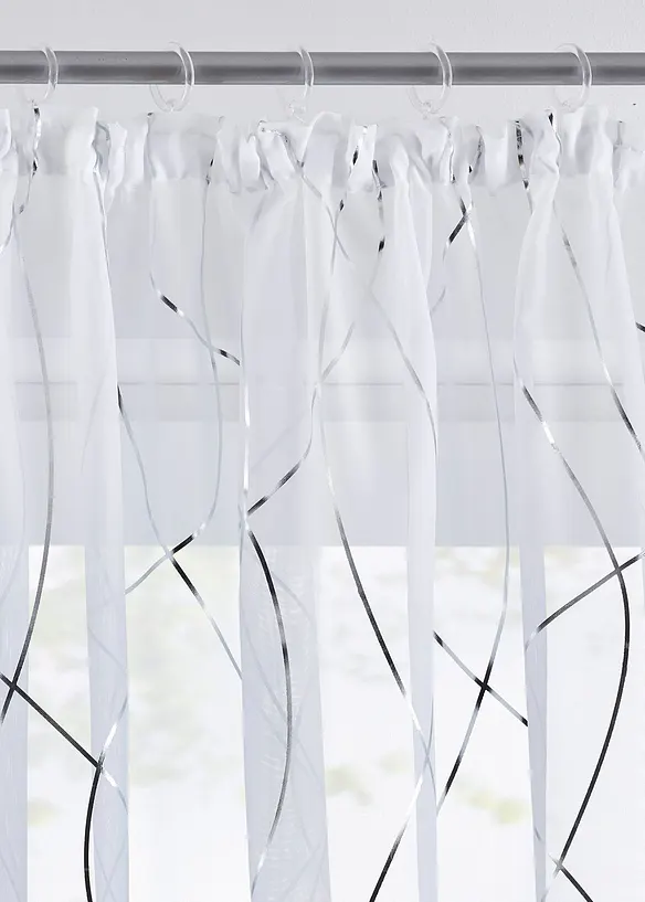 Voilage à imprimé brillant avec polyester recyclé (1 pce), bonprix