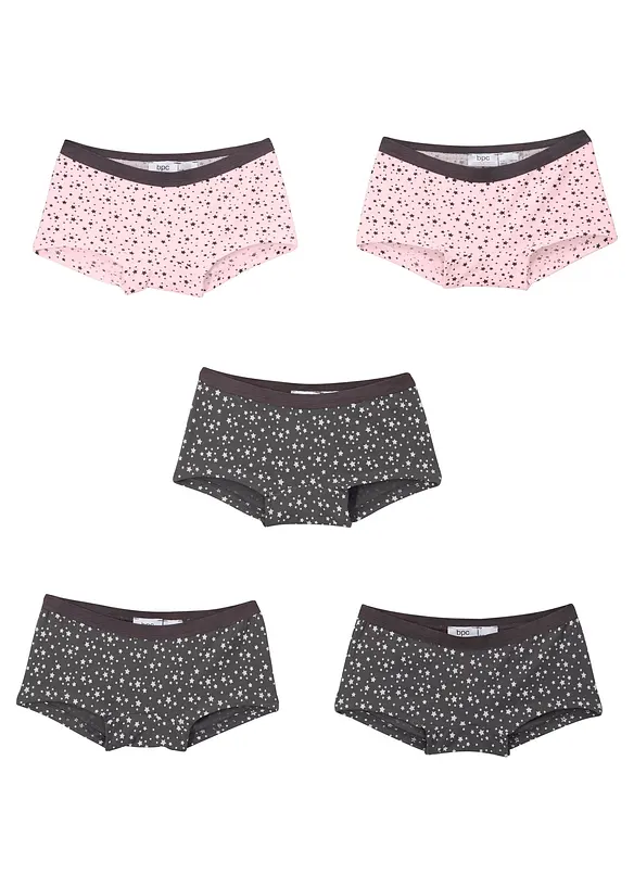 Lot de 5 culottes en coton doux et extensible, bonprix