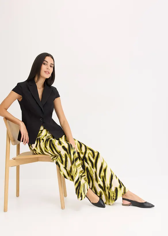 Blazer à manches courtes en satin de coton, bonprix