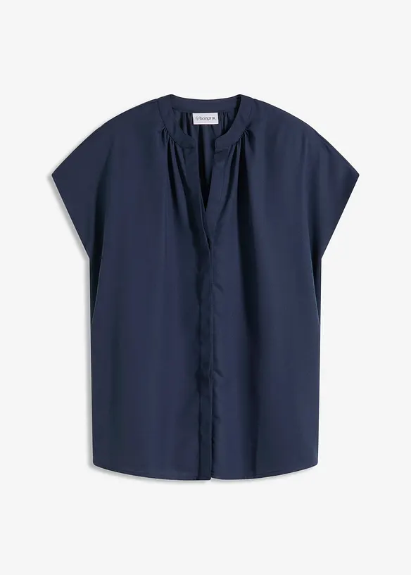 Chemisier manches courtes boutonnage invisible, bonprix