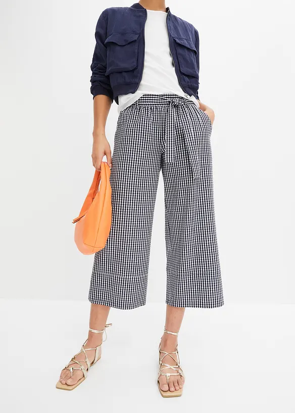 Pantalon &agrave; imprim&eacute; Vichy, bonprix