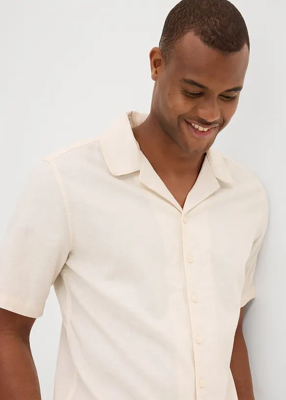 Chemise manches courtes en lin, bonprix