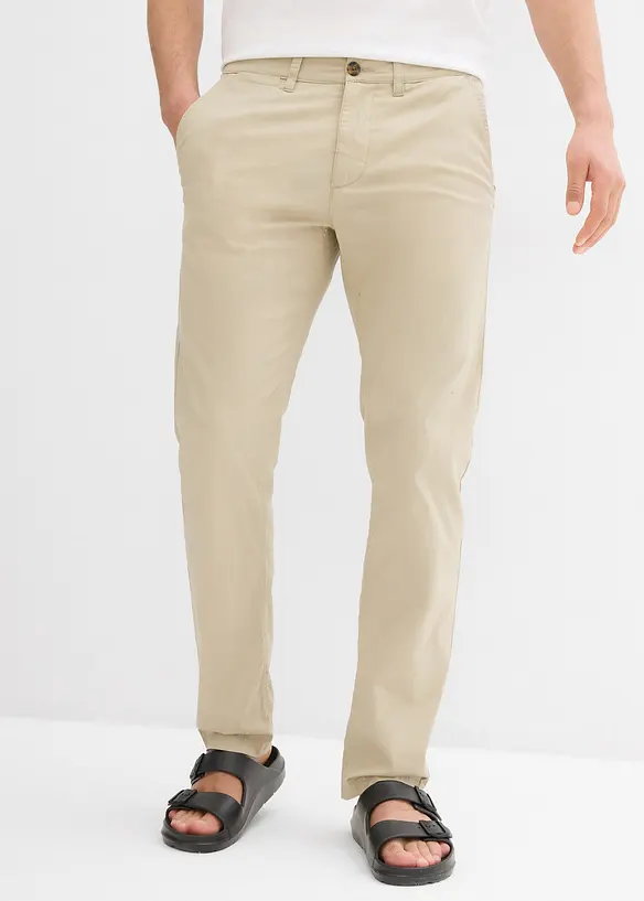 Pantalon chino léger et extensible, regular, bonprix