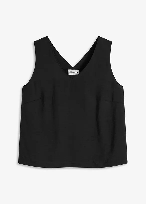 Blouse sans manches en viscose m&eacute;lang&eacute;e, bonprix
